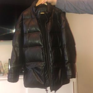 Guess leather bomber coat